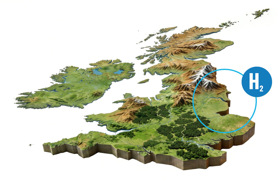 UK hydrogen valley map